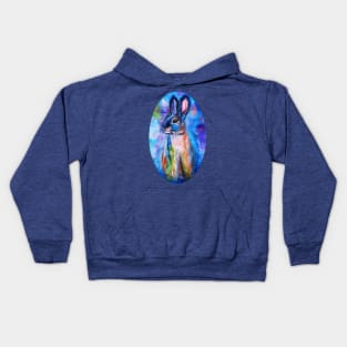 blue bunny Kids Hoodie